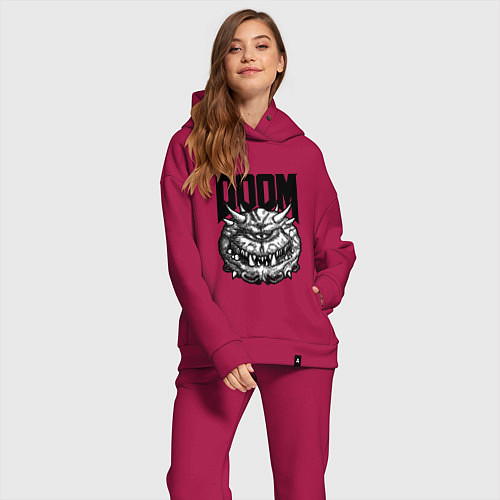 Женский костюм оверсайз КАКОДЕМОН DOOM Z / Маджента – фото 2