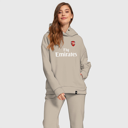 Женский костюм оверсайз ARSENAL / Миндальный – фото 2