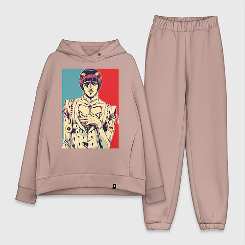 Женский костюм оверсайз Бруно Буччеллати / Пыльно-розовый – фото 1