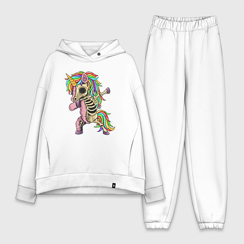 Женский костюм оверсайз Единорог зомби / Белый – фото 1