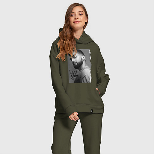 Женский костюм оверсайз Jony / Хаки – фото 2