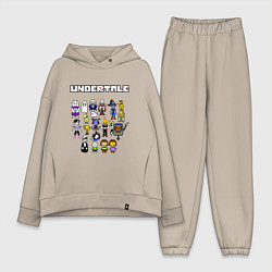 Женский костюм оверсайз UNDERTALE, цвет: миндальный