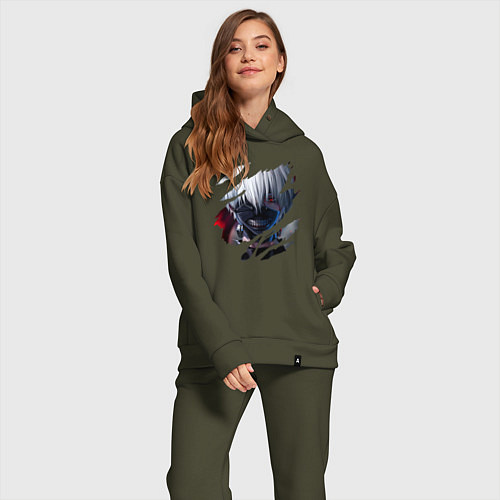 Женский костюм оверсайз Кен Канеки / Хаки – фото 2