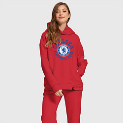Женский костюм оверсайз Chelsea FC, цвет: красный — фото 2