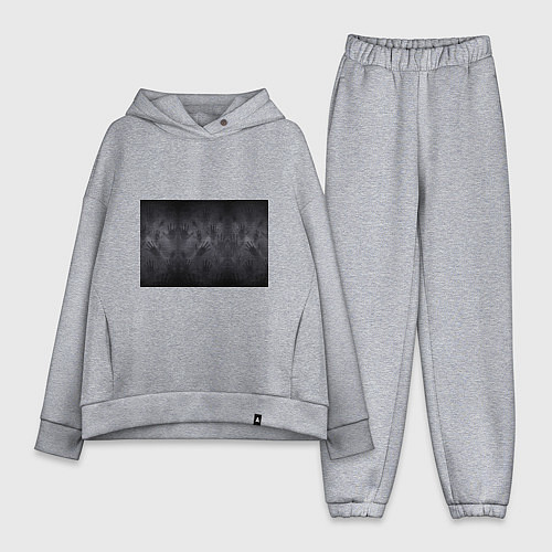 Женский костюм оверсайз ЛАДОНИ УШЕДШИХ / Меланж – фото 1