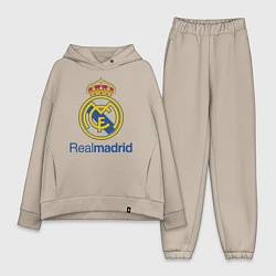 Женский костюм оверсайз Real Madrid FC, цвет: миндальный