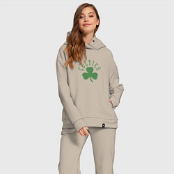 Женский костюм оверсайз Boston Celtics, цвет: миндальный — фото 2
