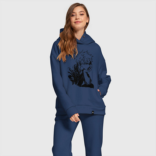 Женский костюм оверсайз Моя геройская академия / Тёмно-синий – фото 2