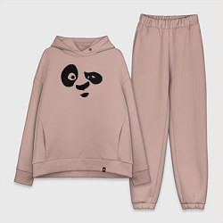 Женский костюм оверсайз Панда, цвет: пыльно-розовый
