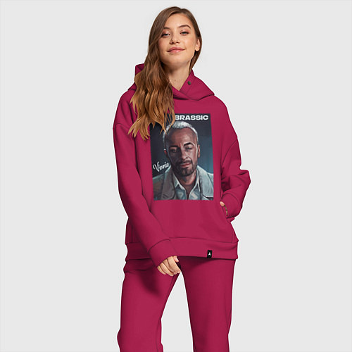Женский костюм оверсайз Голяк Brassic Винни / Маджента – фото 2
