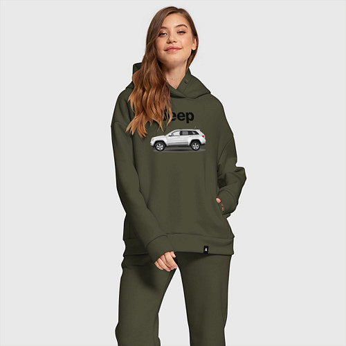 Женский костюм оверсайз Jeep / Хаки – фото 2