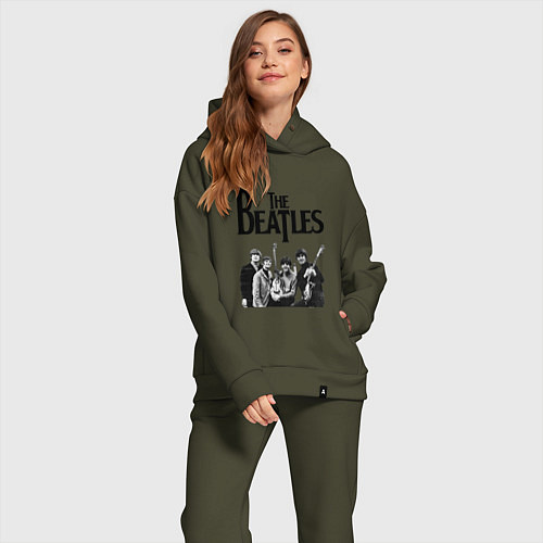 Женский костюм оверсайз The Beatles / Хаки – фото 2