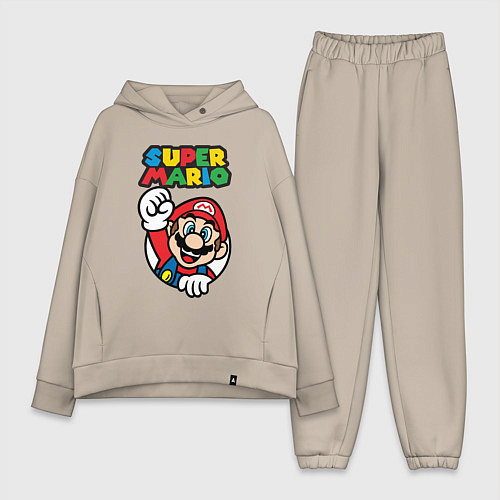 Женский костюм оверсайз Mario / Миндальный – фото 1