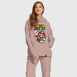 Женский костюм оверсайз Mario, цвет: пыльно-розовый — фото 2