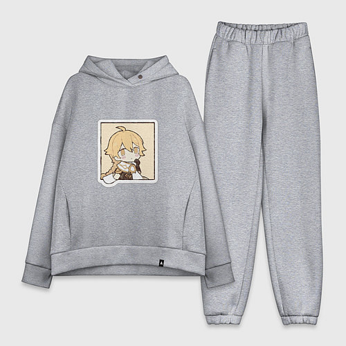 Женский костюм оверсайз Путешественник / Меланж – фото 1