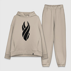 Женский костюм оверсайз DEAD SPACE МЁРТВЫЙ КОСМОС, цвет: миндальный