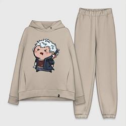 Женский костюм оверсайз Baby Nero, цвет: миндальный