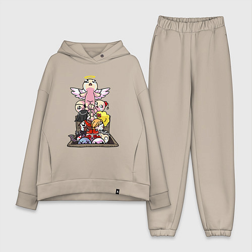 Женский костюм оверсайз THE BINDING OF ISAAC / Миндальный – фото 1