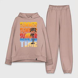 Женский костюм оверсайз SUMMER TIME, цвет: пыльно-розовый