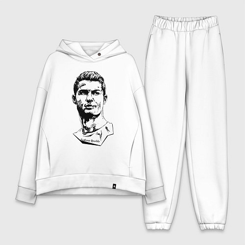 Женский костюм оверсайз Ronaldo Manchester United Portugal / Белый – фото 1