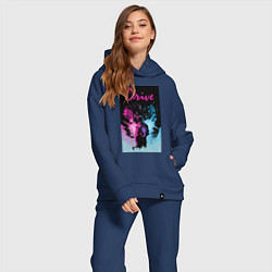 Женский костюм оверсайз DRIVE фильм, цвет: тёмно-синий — фото 2