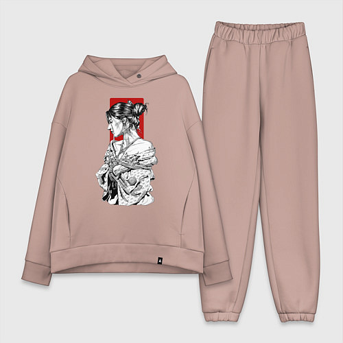 Женский костюм оверсайз Шибари / Пыльно-розовый – фото 1