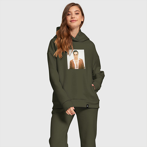 Женский костюм оверсайз Maneskin / Хаки – фото 2