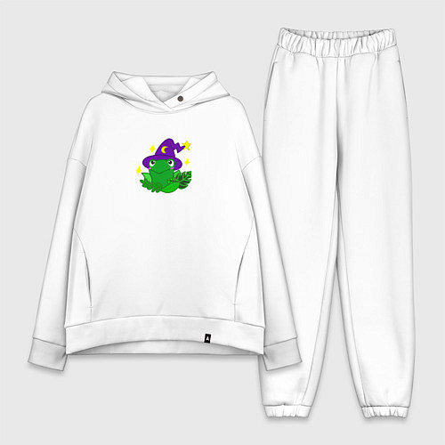 Женский костюм оверсайз Лягушка волшебница / Белый – фото 1