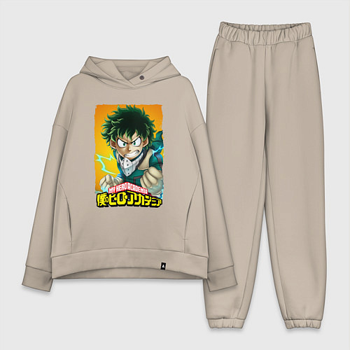 Женский костюм оверсайз MY HERO ACADEMIA MIDORIYA IZUKU Z / Миндальный – фото 1