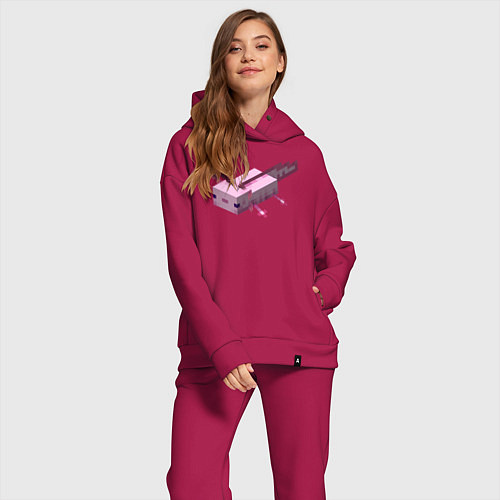 Женский костюм оверсайз Аксолотль Axolotl / Маджента – фото 2