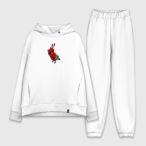 Женский костюм оверсайз Попугай Parrot / Белый – фото 1