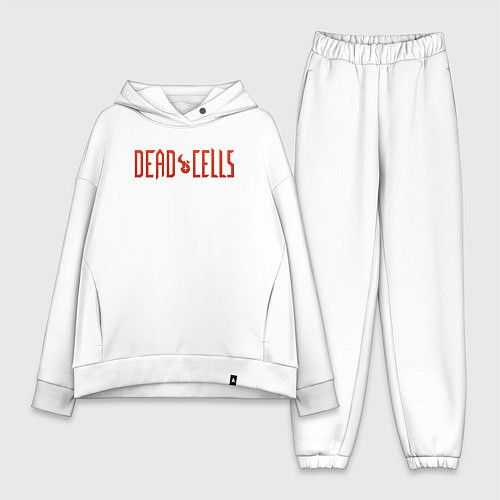 Женский костюм оверсайз Dead cells logo text / Белый – фото 1