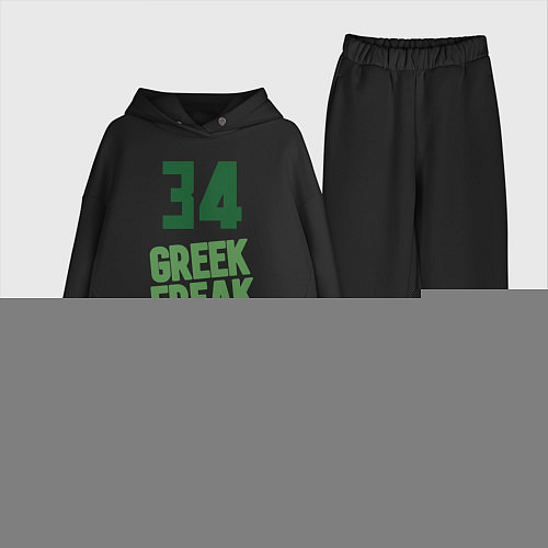 Женский костюм оверсайз Greek Freak 34 / Черный – фото 1