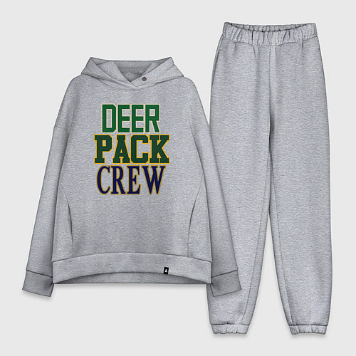 Женский костюм оверсайз Deer Pack Crew / Меланж – фото 1