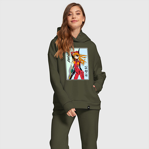 Женский костюм оверсайз Евангелион Evangelion / Хаки – фото 2