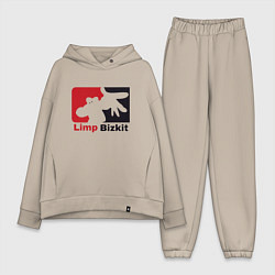 Женский костюм оверсайз Limp Bizkit, цвет: миндальный