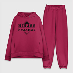 Женский костюм оверсайз Ninjas In Pyjamas, цвет: маджента