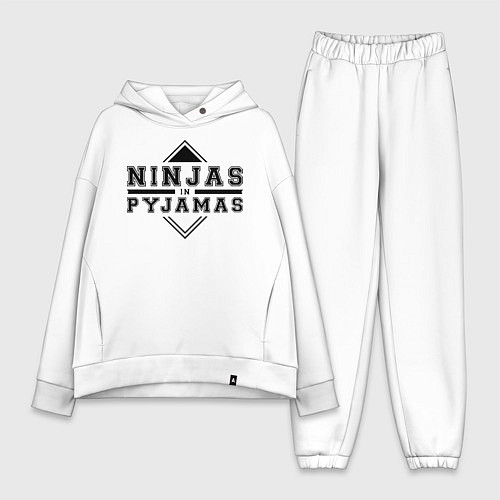 Женский костюм оверсайз Ninjas In Pyjamas / Белый – фото 1