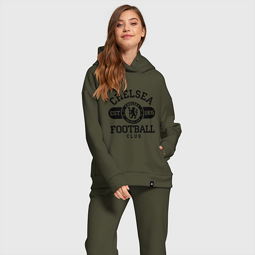 Женский костюм оверсайз Chelsea Football Club / Хаки – фото 2