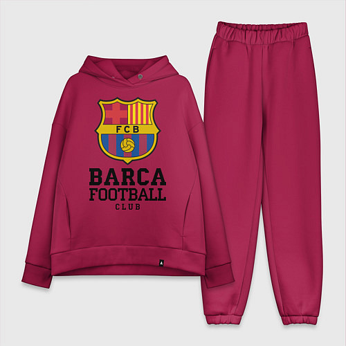 Женский костюм оверсайз Barcelona Football Club / Маджента – фото 1