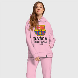 Женский костюм оверсайз Barcelona Football Club, цвет: светло-розовый — фото 2
