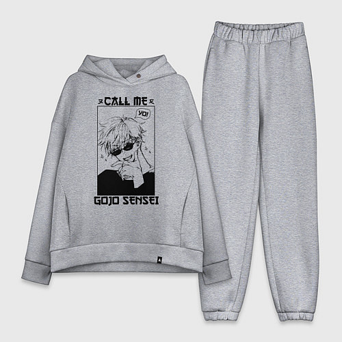 Женский костюм оверсайз CALL ME GOJO SENSEI / Меланж – фото 1