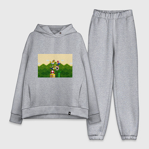 Женский костюм оверсайз Mario Coins / Меланж – фото 1