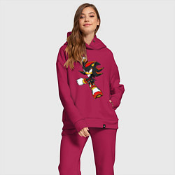 Женский костюм оверсайз SonicSW, цвет: маджента — фото 2