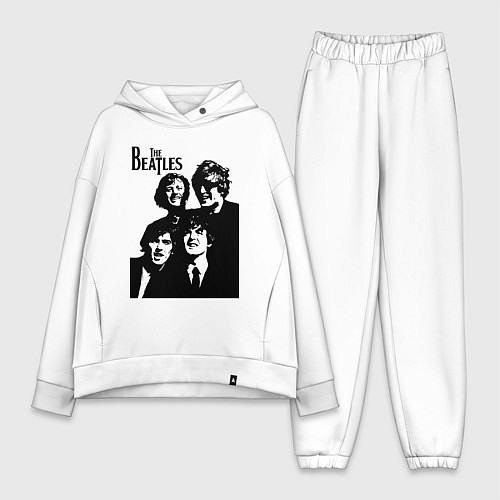 Женский костюм оверсайз Выше них только звёзды! / Белый – фото 1