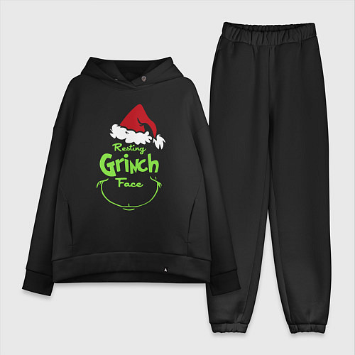 Женский костюм оверсайз Resting Grinch Face / Черный – фото 1