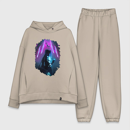 Женский костюм оверсайз ДЖИНКС, ЛИГА ЛЕГЕНД ARCANE JINX / Миндальный – фото 1