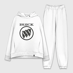 Женский костюм оверсайз Buick Black and White Logo, цвет: белый