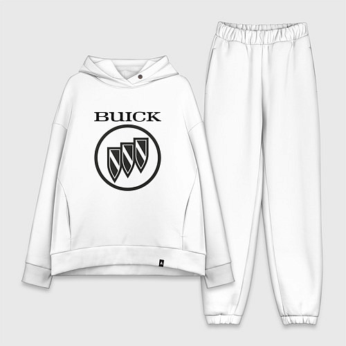 Женский костюм оверсайз Buick Black and White Logo / Белый – фото 1