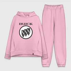 Женский костюм оверсайз Buick Black and White Logo цвета светло-розовый — фото 1